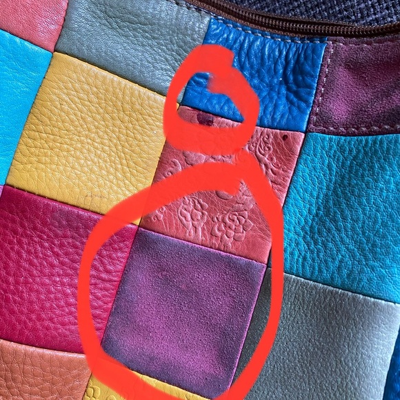 Fossil patchwork leather - Picture 5 of 8